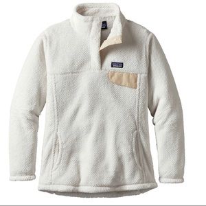 Patagonia white quarter zip fleece